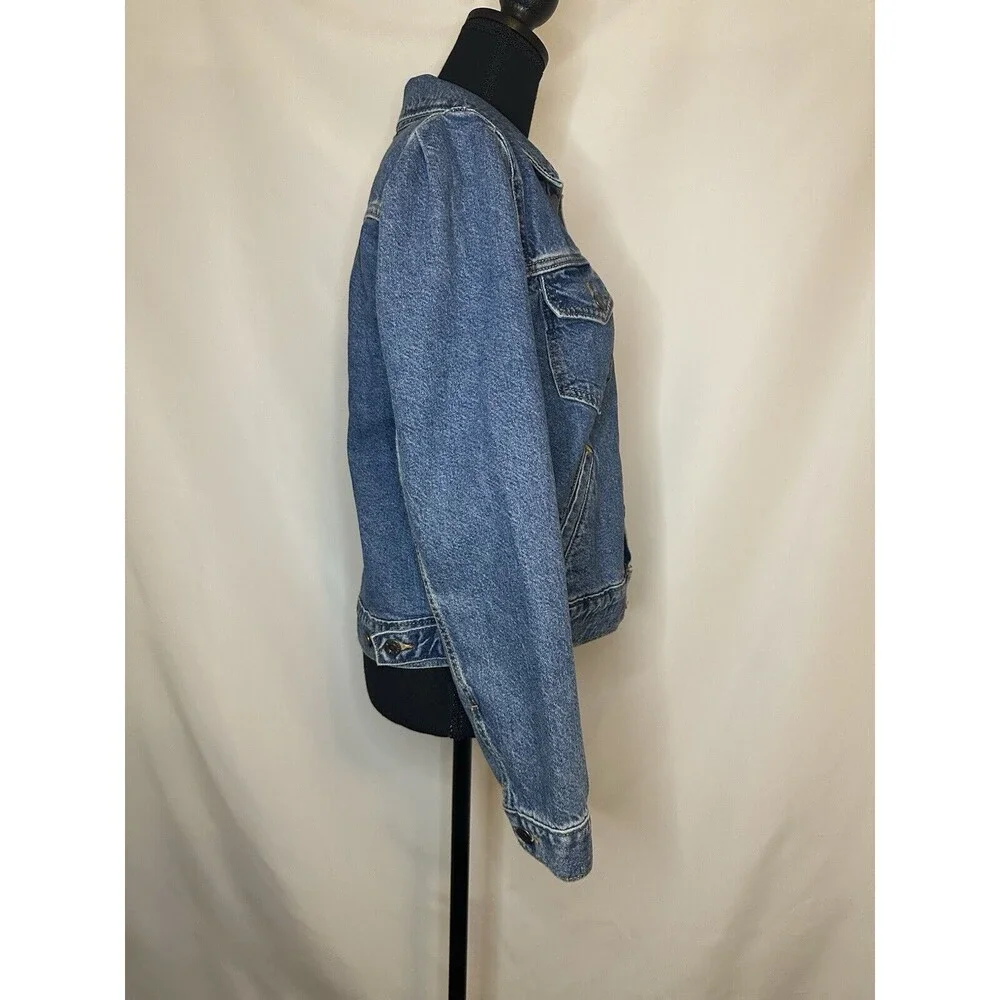 Levi's Original Puff Sleeve Jean Denim‎ Jacket Pockets Women's SMALL